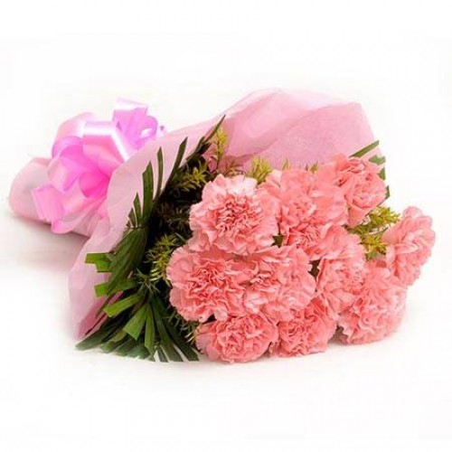 Flowers Delivery in PatnaBaby Pink Carnation Bunch